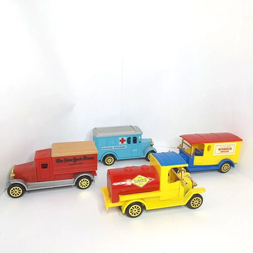 Reader's Digest Classic Trucks 4 diecast models Sunoco Wonder Bread NY Time